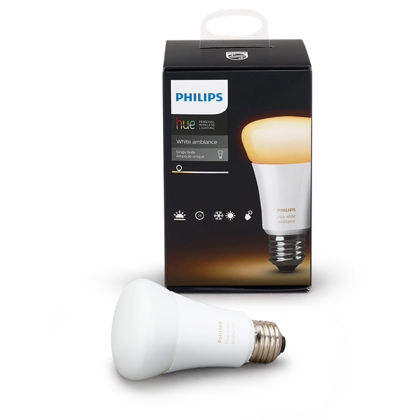 Philips Hue White Ambiance A19 Single Bulb image 418595078188